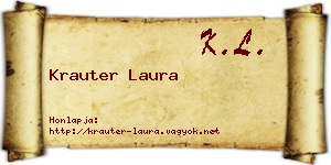 Krauter Laura névjegykártya